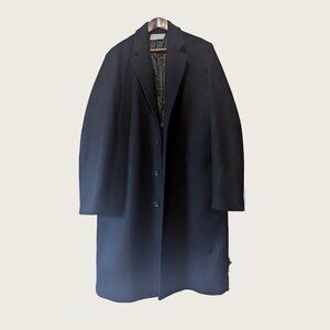 VINCE - Long black overcoat - Sz XL